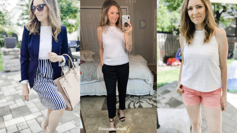 One Affordable Eyelet Top, 3 Ways to Wear It