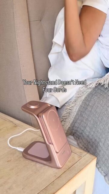The only charger in my house that’s still mine. 🔌
My nightstand used to be a mess of cords. One for my phone, one for my watch, one for my AirPods.

And my backup battery? My kids had either walked off with it or left it dead on the kitchen counter. Every single time.

So I swapped all of it for one charging dock.

My phone charges on top. My watch has its own spot. My AirPods sit right in front. One cord runs to the outlet.

The best part is the battery pack pops right off. It charges overnight, so in the morning I grab it and throw it in my bag. A fully charged backup, every day, that nobody else has touched.

My nightstand looks WAY cleaner, and my phone hasn’t died on me since. 📱
If your chargers keep disappearing too, this one’s for you.

Comment CHARGER and I’ll send you the link. 🛒

‼️before you request link you must be following me or you may not be able to see the message due to IG privacy settings.

#nightstandorganization #momhacks #amazonfinds #techgadgets #cordorganization