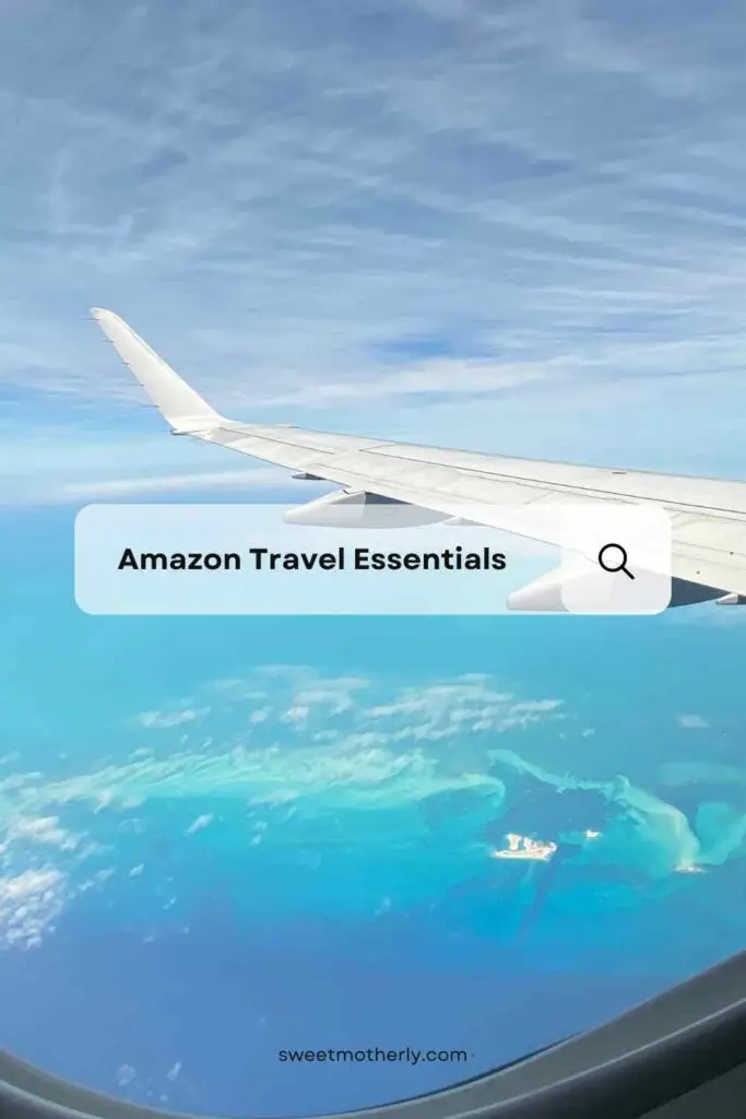 amazon travel essentials - Sweet Motherly A plane flying over the ocean with an airplane in the background.