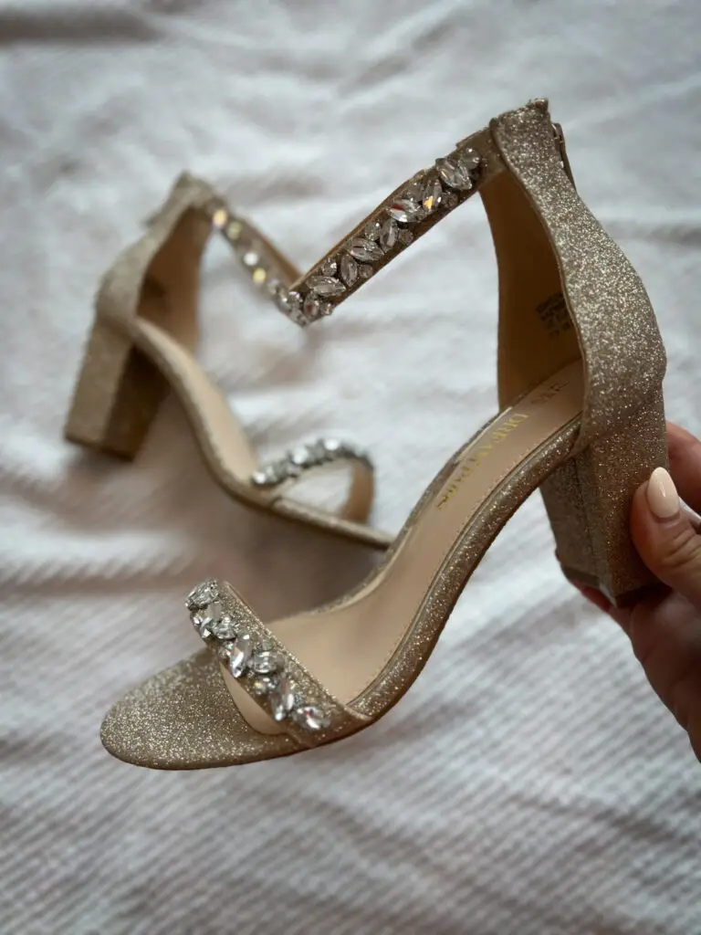 A pair of shoes that are on the ground