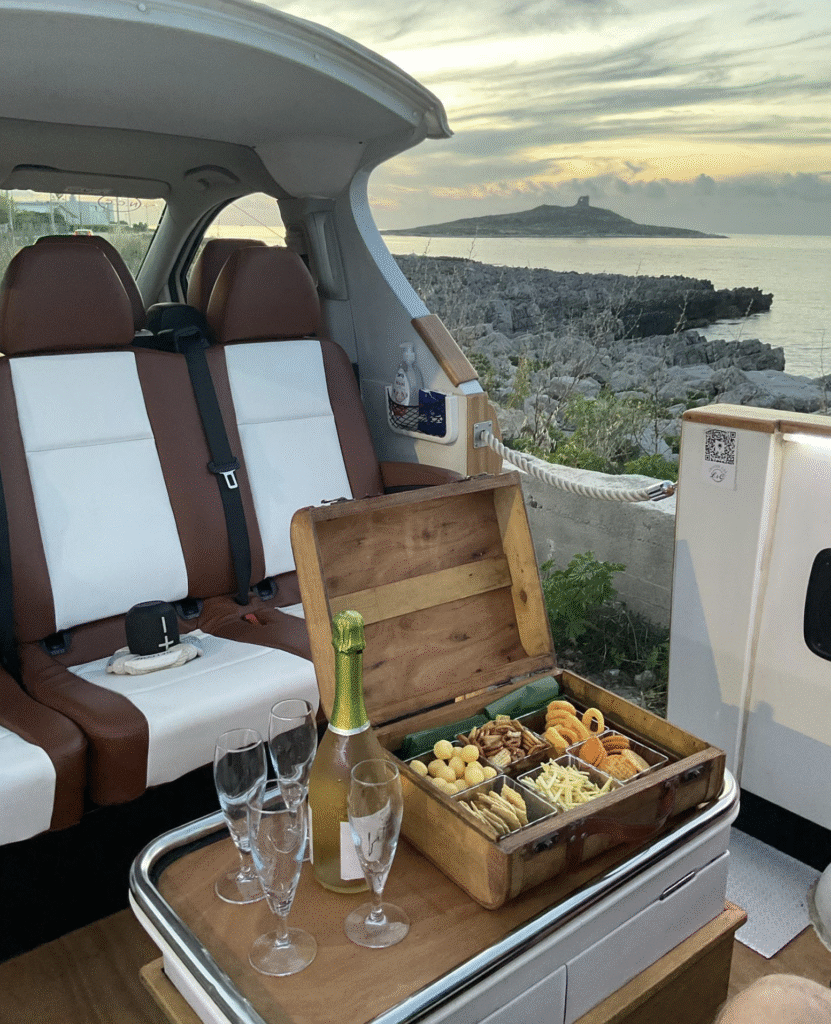 Sunset Aperitivo in the CruiserCar Along the Palermo Coast - Sweet Motherly