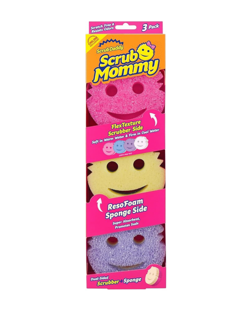 Scrub Daddy Scrub Mommy Sponges - Dish Scrubber + Non-Scratch Cleaning Sponges Kitchen