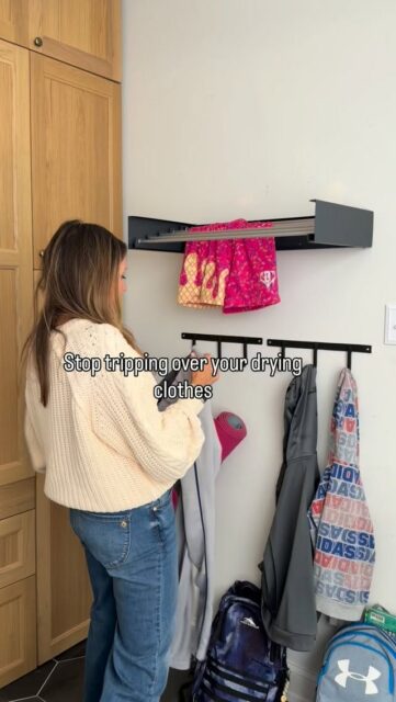 Our drying rack used to live wherever there was floor. Usually right where someone was about to walk. 🧺
So I put it on the wall.
Open it up and hang the wet clothes. Take them down when they’re dry. Close it and it blends right into the wall.
No more stubbed toes. No more stepping around it for two days. No more moving it every time someone needs to get by.
It’s never in my way, and that’s the whole point.
Comment RACK if you want the link. 🛒
‼️before you request link you must be following me or you may not be able to see the message due to IG privacy settings.

#dryingrack #laundryroomideas #homehacks #laundryroomorganization #amazonhome