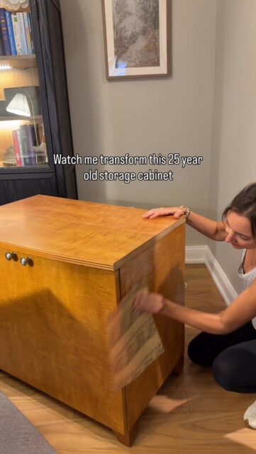 Want to give your cabinets a makeover without replacing them? Here’s an easy DIY cabinet painting project that can completely transform a space! 🤎

I’m refreshing my home office and painting two older cabinets to match my walls for that custom, built-in look without the custom price tag.

If you’ve been wondering how to paint cabinets without stripping them down to bare wood, here’s what I’m doing:

✨ Clean and degrease the cabinets first. (I love Krud Kutter on Amazon)

✨ Lightly sand with 180 - 220-grit sandpaper. 

✨ Remove all sanding dust.

✨ Use a quality cabinet paint. I chose Benjamin Moore Advance in a satin finish. Color Revere Pewter at -25%.

✨ Apply two thin coats, allowing proper drying time between coats.

A little prep work can make such a difference! You don’t always need new furniture to get a beautiful, updated space.

SAVE this for your next DIY cabinet makeover!

Would you paint your cabinets or keep the natural wood?

#CabinetPainting #DIYCabinetMakeover #BudgetFriendlyDIY #HomeImprovementDIY #FurnitureMakeover