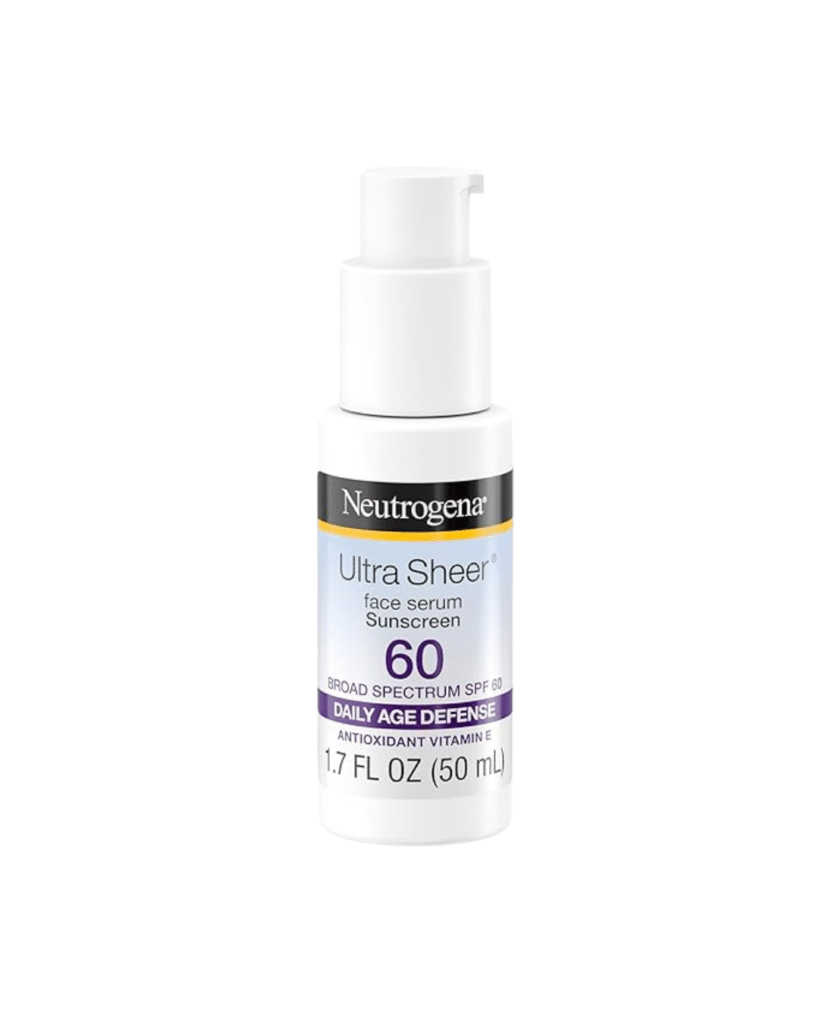 Sunscreen in white bottle