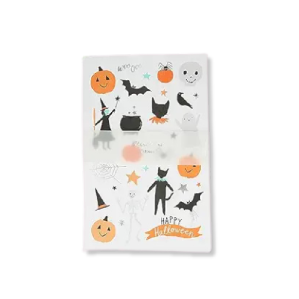 array of halloween temporary tattoos