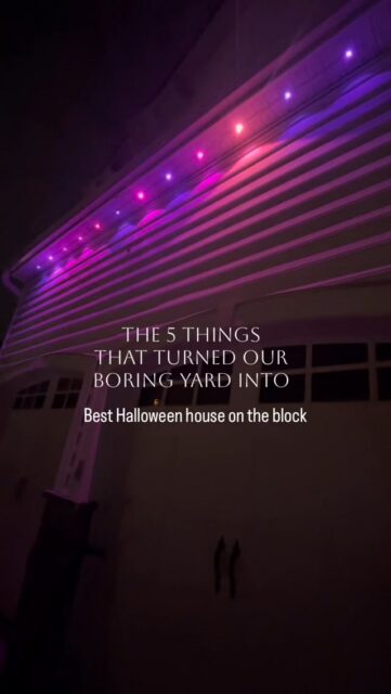 Our yard was the boring one on the street. 🏡

This year I changed that with 5 pieces.

Govee lights wash the whole house in orange and purple, all controlled from an app that can change colors with the season. 
🧙The animatronic witch talks, cackles, and stops every trick-or-treater in their tracks.
💡String lights across the porch keep it cozy instead of creepy.
👻The blow-up ghost takes two minutes to set up.
🕸️The life-size spider web and giant spider are the first thing everyone points at. 🕷️

Best house on the block, no professional needed.

Comment SPOOKY and I’ll send you the links to all 5, including the witch everyone asks about. 🛍️

#outdoorhalloweendecor #halloweenporch #halloweendecor #goveelights #spookyseason LinkDM *147*