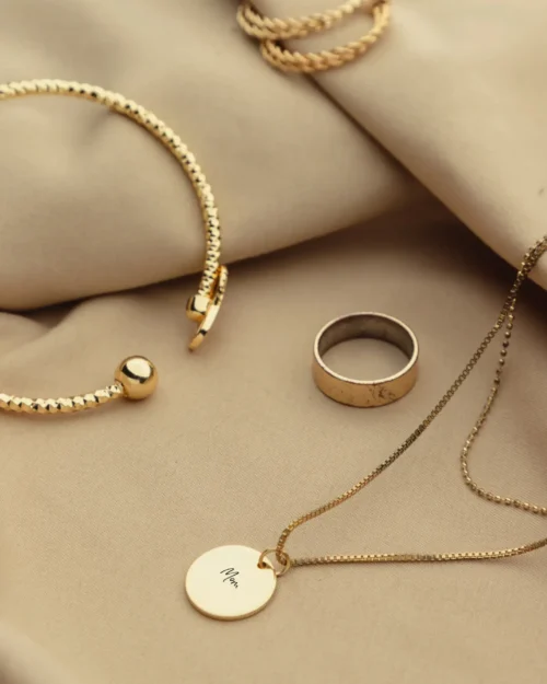 Gold personalized necklace– thoughtful Amazon Mother’s Day jewelry gift idea for mom